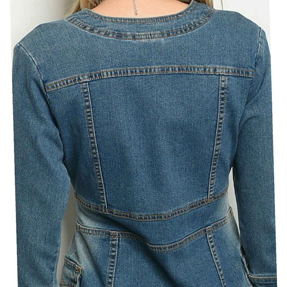 DARK DENIM DRESS - Picture 6 of 7